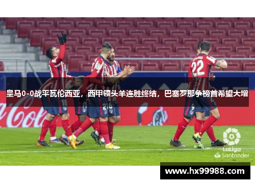 皇马0-0战平瓦伦西亚，西甲领头羊连胜终结，巴塞罗那争榜首希望大增